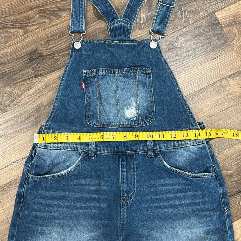 Levi’s Girls Denim Shortalls Size 16 Regular like new - Picture 4 of 12